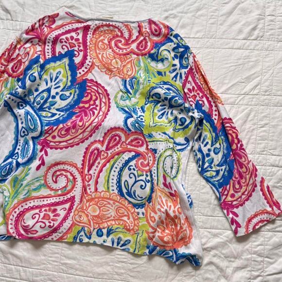 y2k Jess & Jane top womens XL paisley abstract whimsy fairy artsy colorful - Picture 8 of 8